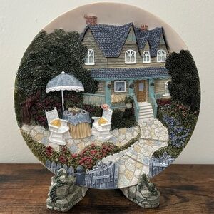 Charming 3D Art Cottage Decorative Plate